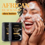 African Black Soap with Shea Butter 100g - Image 2